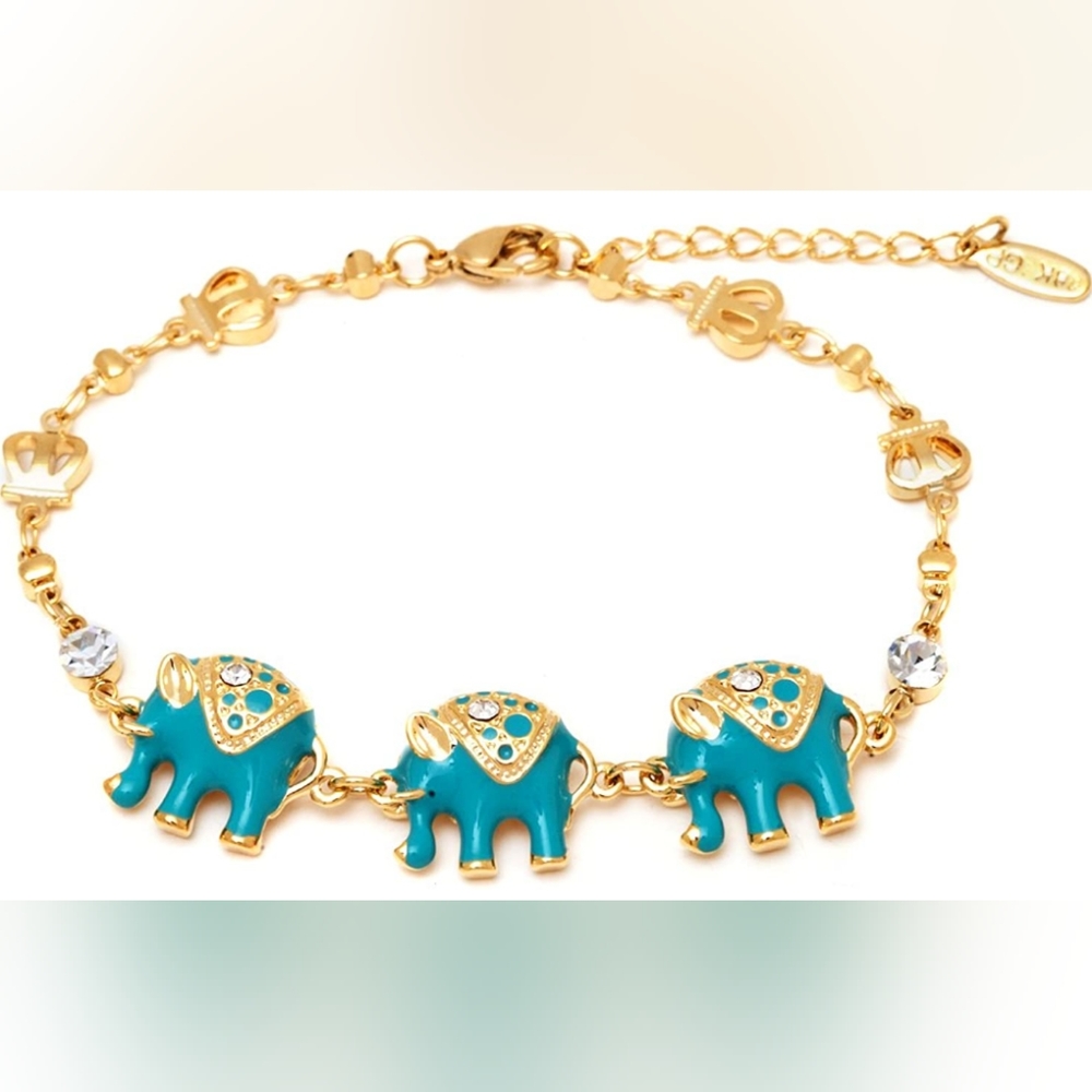 14k yellow gold charm bracelet